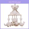 Mobile in Peluche Montagna per Bambino in Cotone con Carillon per Decorazione Culla e Stimolazione Visiva
