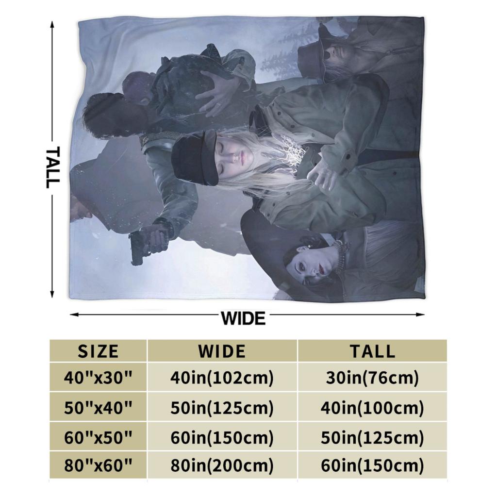 Resident Evils Village Warm Soft Blankets Girls Boys Plush Throw Blanket Comfortable Home Decor Flannel Bedspread Sofa Bed Cover