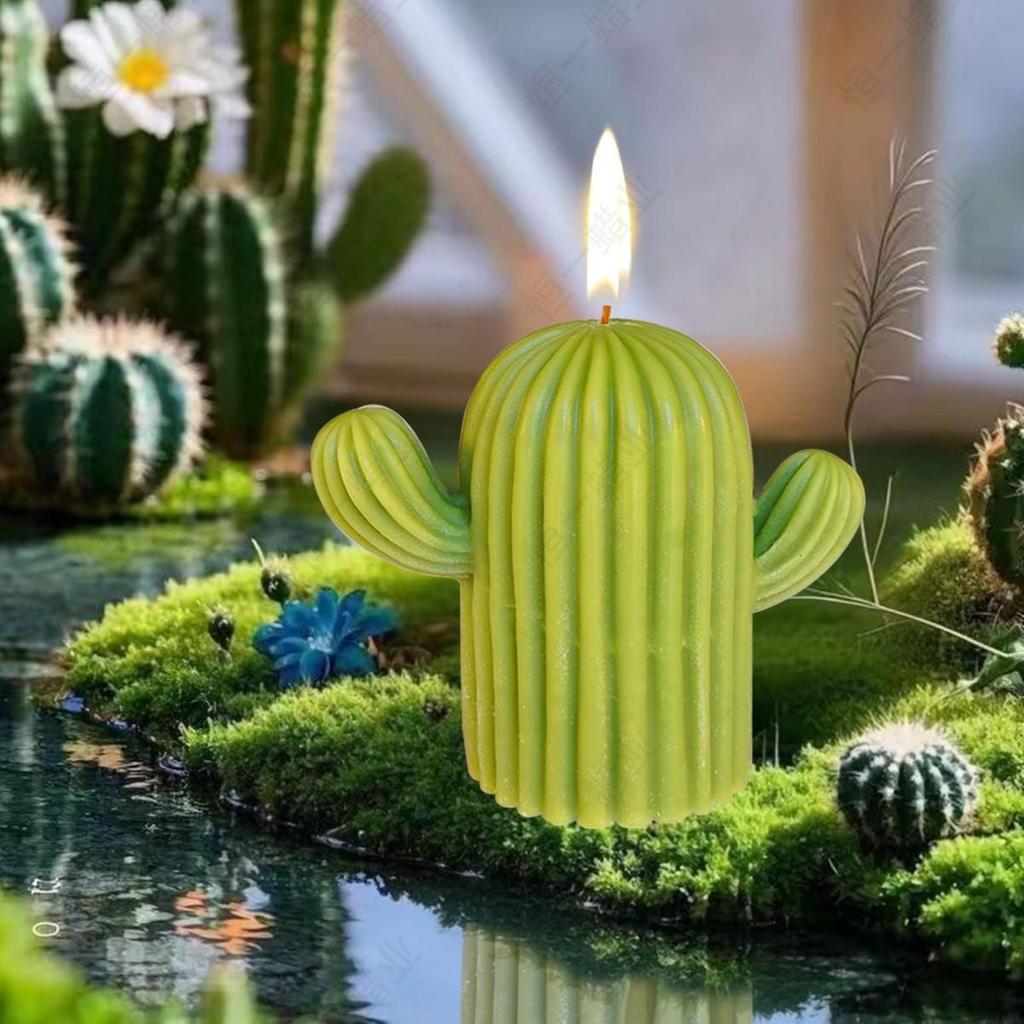 Cactus Aroma Candle 1PCS Handmade Home Fragrance Wax Candle Creative Gift Ambience Sense Simulation Modeling Wax