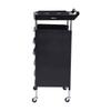 Salon Trolley with Handle and Rolling Wheels, 5 Drawers and 2 Hair Dryer Holder Side Tray, Professional Barber Luxury Spa Chair