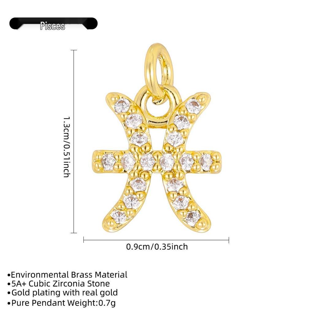 Zodiac Diamond Inlaid Necklace: 18K Gold-Plated Luxury Clavicle Chain
