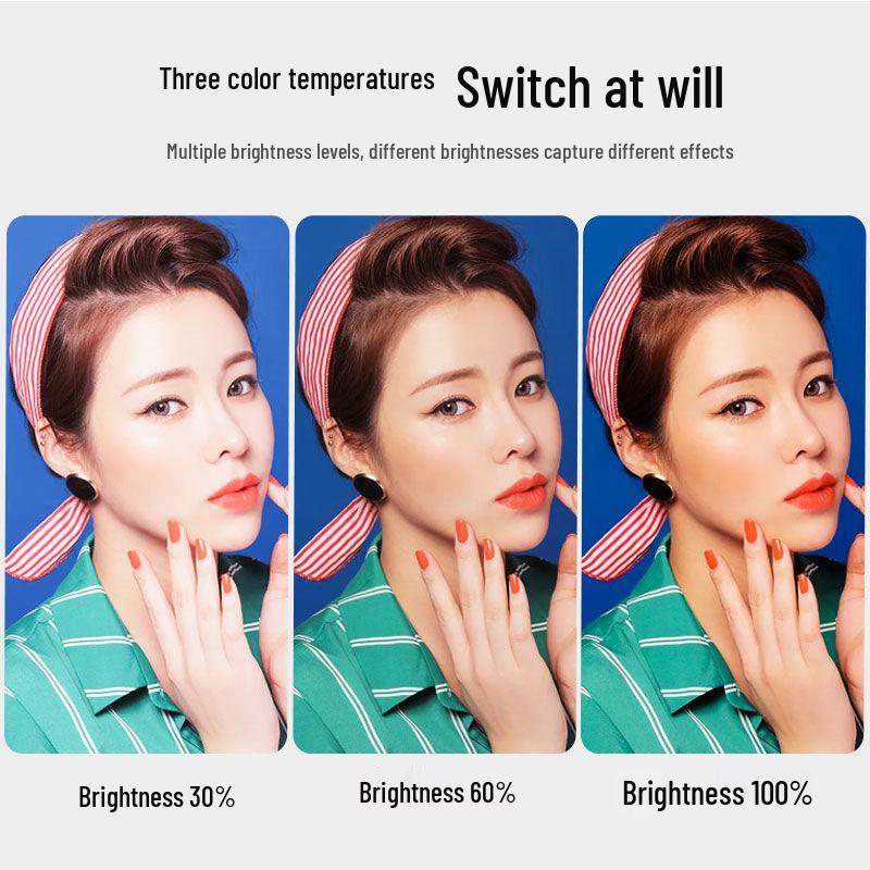 Portable Beauty Light & Phone Stand for Live Streaming and Photography