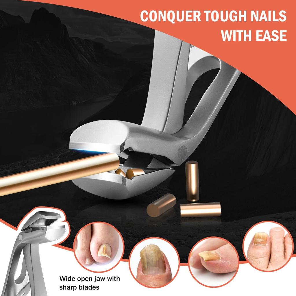 Curved Nail Clippers Ergonomic Thick Nail Clippers Splash-Proof Nails