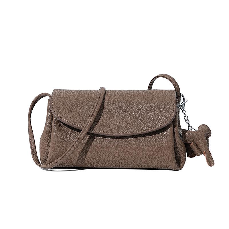 Leather women's bag, high-end sense, versatile and exquisite first-layer cowhide messenger bag
