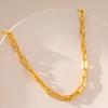 French Paperclip Chain 18k Gold Plated Brass Minimalist Necklace For Women