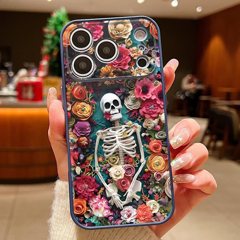 Lettered Skull Pattern Case For iPhone 17 Pro Max Magnetic For Magsafe Hybrid TPU+PC Matte Cover For iPhone 16 15 14 13 Pro Max