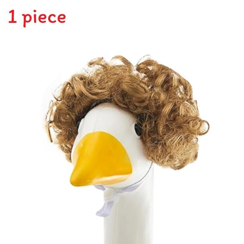 Pet Duck Entertainmentstyle Head Wig With Hightemperature Silk For Gifts Parties