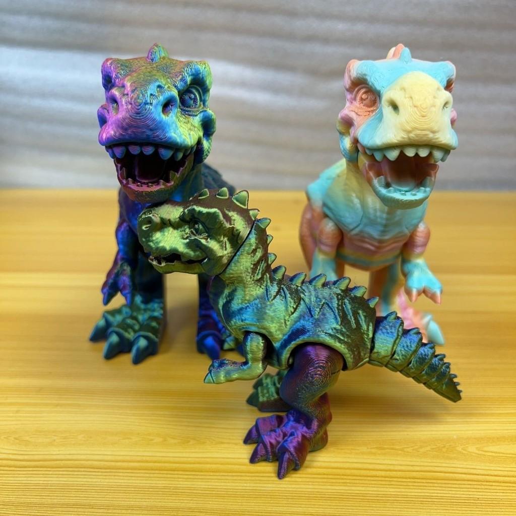 Dinosaur Toy 3d Printed T Rex Kids Creative Multihued Articulated Decor Model For Children