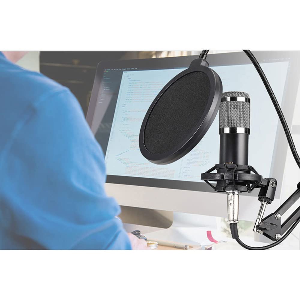 FUNFANG BM800 Professional Condenser Microphone USB Microphone Studio Recording Broadcast Equipment with Arm Stand