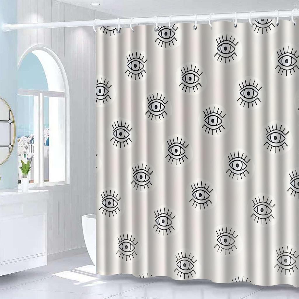 1pc eye shower curtain, bathroom decoration pattern