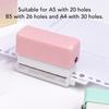 ABS 6 Hole Paper Punch Practical Handheld Mini Puncher Compact Manual Puncher  Scrapbook
