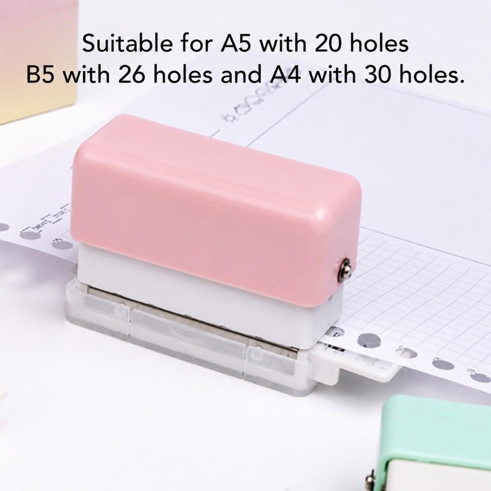ABS 6 Hole Paper Punch Practical Handheld Mini Puncher Compact Manual Puncher Scrapbook