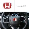 Car Logo Badge Front Grille Trunk Steering Wheel Decoration Accessories For Honda Fit GK5 HRV Vezel Accord Civic Cars Emblem aju256