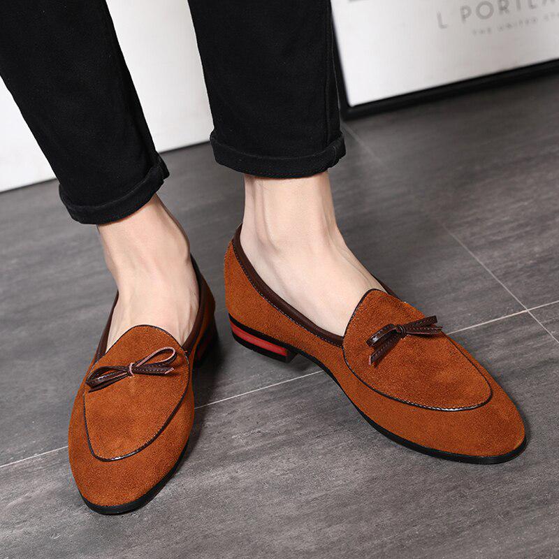 Piel de ante Hombres Zapatos Mocasín Slip On Vestido Masculino Zapatos  Casuales Hombre Fiesta Boda Calzado Talla Grande comprar a buen precio —  entrega gratuita, reseñas reales con fotos — Joom