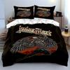 Judas Priest Metallic Winged Warrior Set Bedding Set (1 Duvet Cover, 2 Pillowcases, Duvet Not Included)