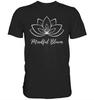 Meditation Lotus Flower Personalized Text Namaste Black T Shirt