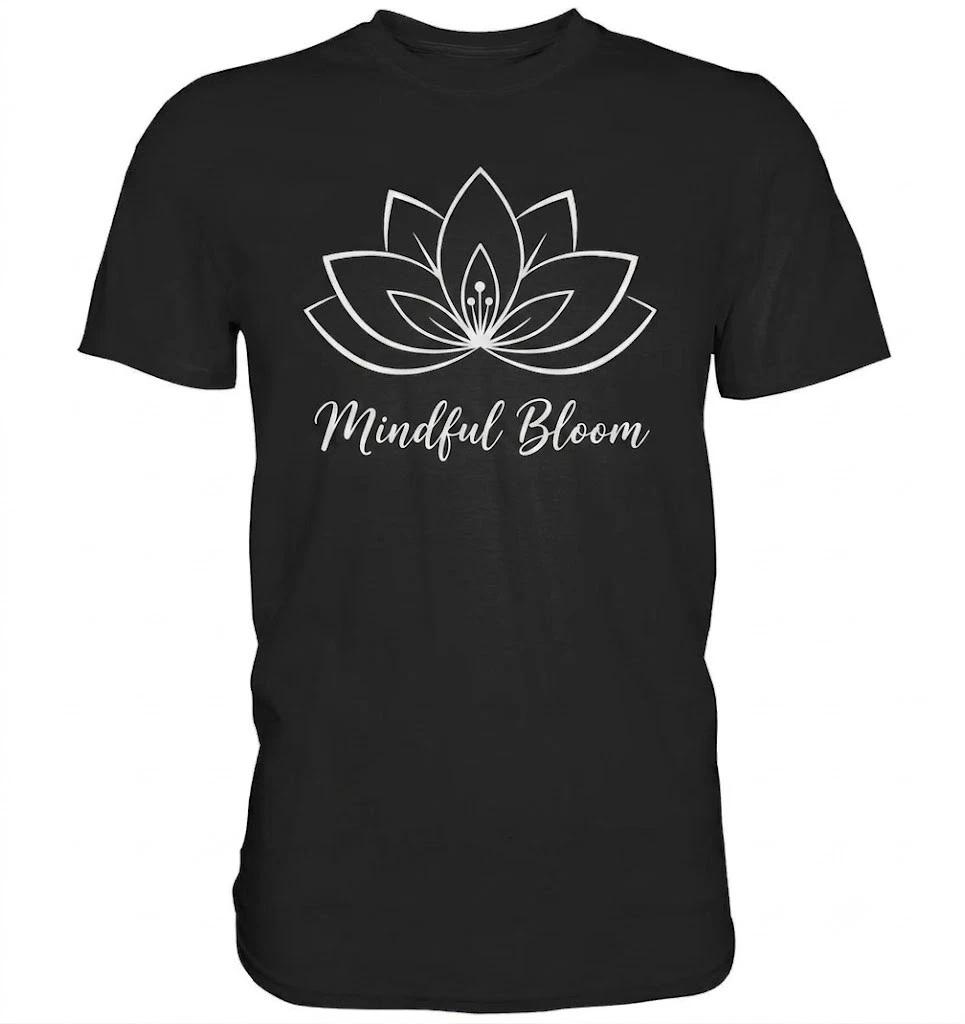 Meditation Lotus Flower Personalized Text Namaste Black T Shirt S