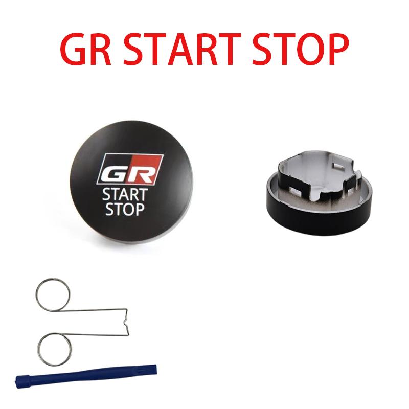 1pc Engine START STOP Button Car Accessories Key Decor for GR GAZOO RACING RAV4 Mirai Camry Corolla Crown Levin Reiz
