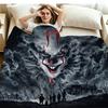 It Clown Print Flannel Blanket High Quality Warm Comfortable Cover for All Seasons Perfect for Gifts Home Decor