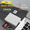 PISEN Hochgeschwindigkeits-USB-Multifunktions-Kartenleser: Unterstützt MicroSD-, TF-, SD- und CF-Speicherkarten