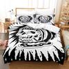 3D Skeleton Skull, 2 Pieces Gothic Quilt Cover, Microfiber Bedroom Duvet Set Bedding Set With 2 Pillowcase,For Teens And Adults