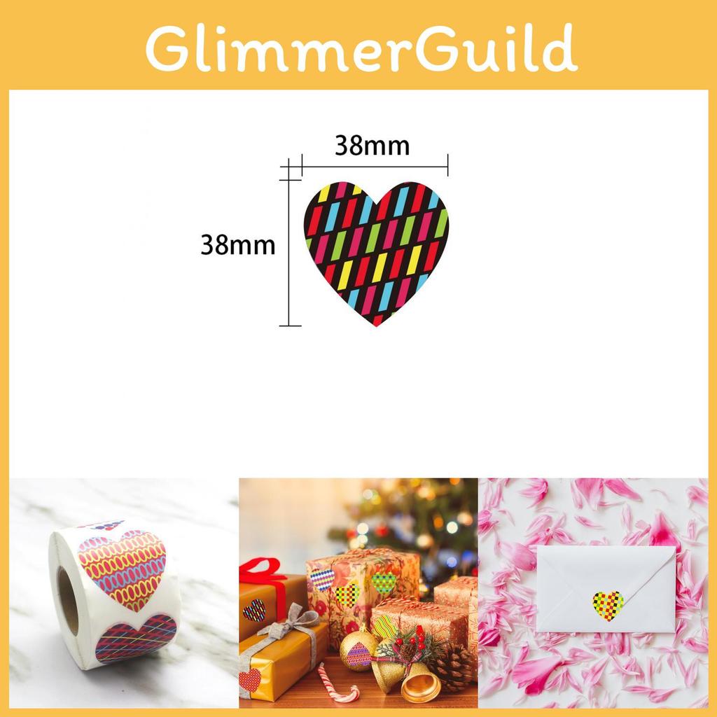 Xh047 Cute And Colorful Heart Shaped Stickers For Creative Party Planning