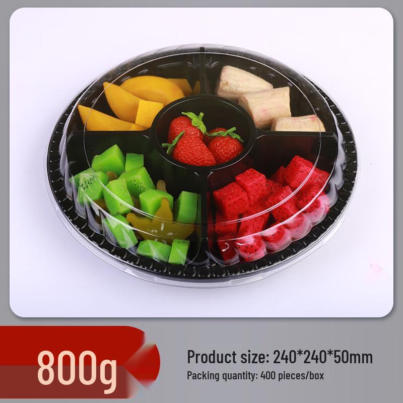 Disposable 5-Compartment Fruit Container