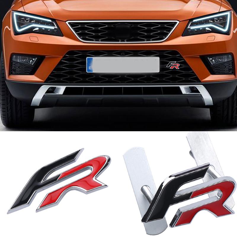 3D Metal Badge Car Front Grille Decoration Sticker Accessories For Seat FR Alhambra Leon Cupra Ateca Ibiza Altea Toledo TarracoKD7