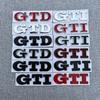 ankfz6 3D Metal Front Grille GTD Logo Emblem Rear Trunk Badge Stickers For Volkswagen VW Golf 2 4 5 6 7 R MK2 MK3 MK4 Car Accessories