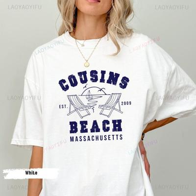 Cousins Beach Unisex Unisex Cotton Printed TShirt The Summer I Turned Pretty Movie T Shirts Vintage Fashion Streetwear ShortSleev