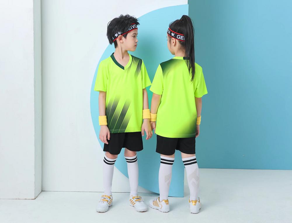 Soccer Uniform Set Men'S Adult Team Training Uniform Children Sports Short Sleeve Jersey Middle School Student Game Jersey Fb01