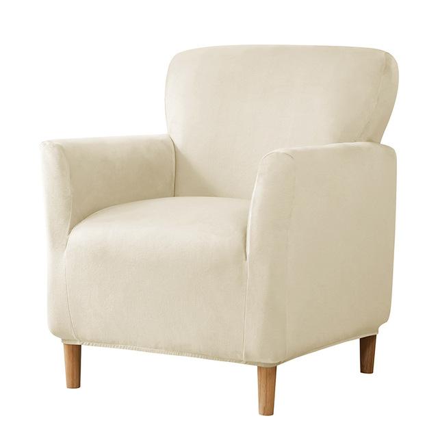 Soft Velvet Small Single Sofa Cover Stretchy Armchair Covers For Living Room Cooking Space Office Anti -Dirty Washable Chair Furniture Protectors