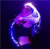 USB Chargeable Blue LED Fiber Optic Whip Dance Whip Glowing Hand Rope Flash Whip Atmosphere Props for Dance Festival Party