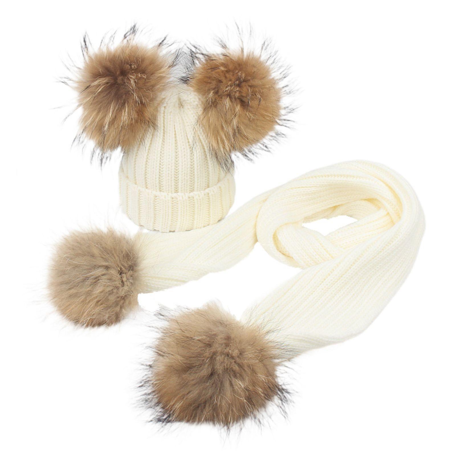 

Жіночий зимовий модний морозостійкий набір шапок Шапка Шарф Рукавички Набір із трьох частин One Size білий