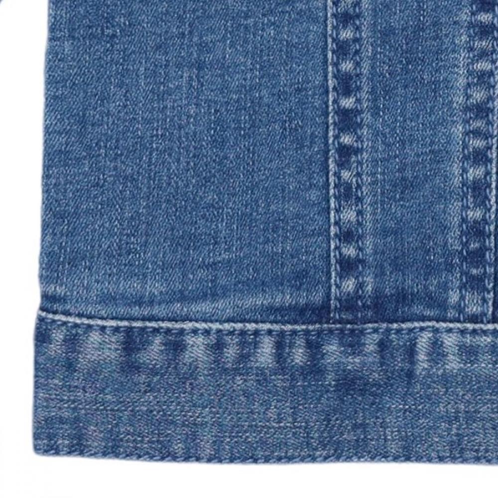 French Cat Denim Jacket With Ribbon Q51dbk060n3