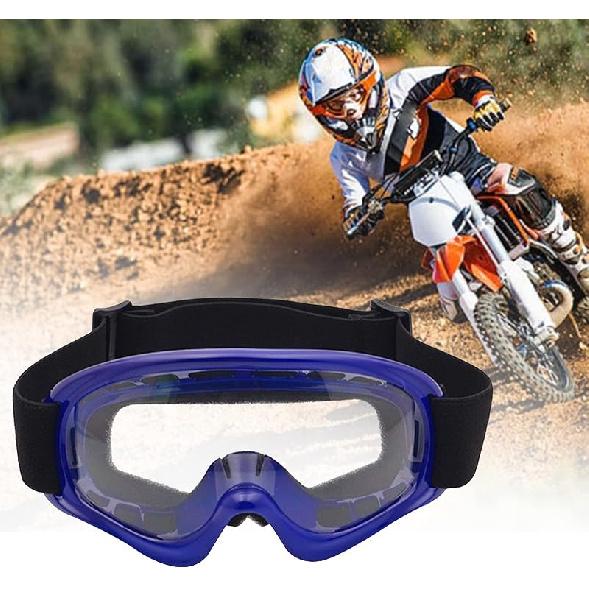 Kids Dirt Bike Goggles Impact-Resistant Adjustable Child Youth ATV Motorcycle Off-Road Riding Motocross Racing Cycling Goggles for Boys & Girls
