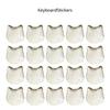 20 Piece Lovely Kitty Shaped Keyboard Caps with Nails Smooth Typing Experience & Scratch Resistant for Women Use
