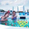 1 Set Eva Throwing Circle Fun Splash Water Sports Floating Pool Game Toy With 10/12 Rainbow Balls Throwing Game Water Sports
