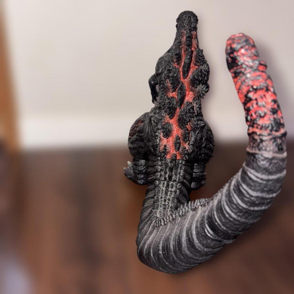 [USED] Godzilla figure, black and red, approximately 30cm