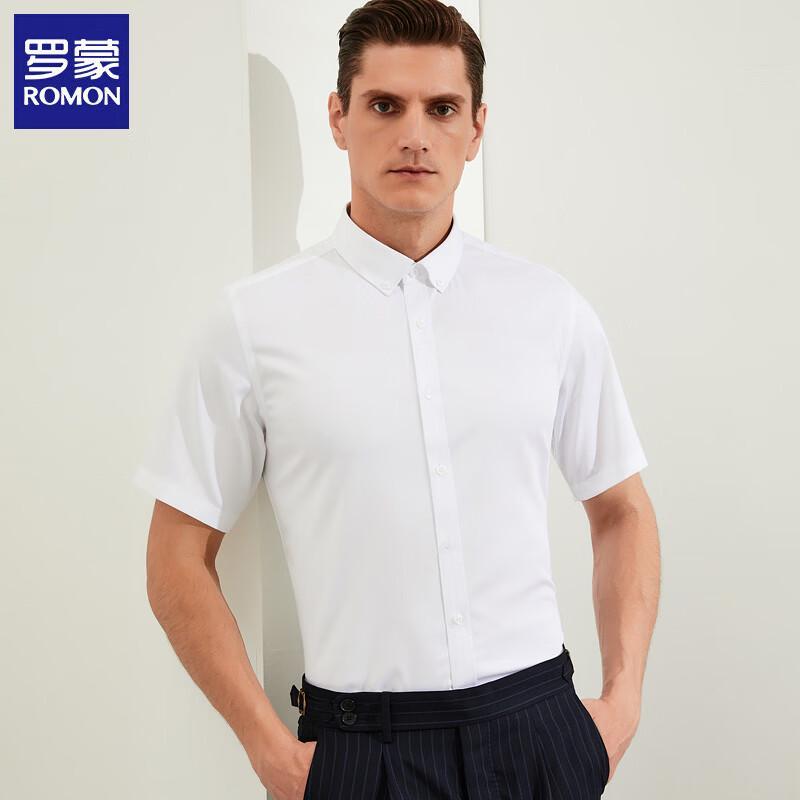 ROMON Men's Short Sleeve Business Shirt