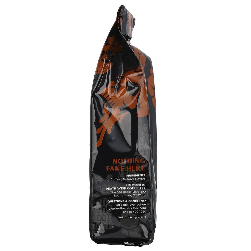 Death Wish Coffee Aromatisierter gemahlener Kaffee, Schokolade-Haselnuss, 10 oz (283 g)