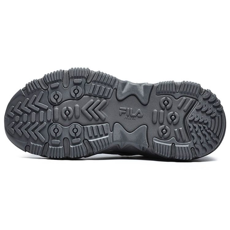 Fila Predator 2 Fabric Synthetic Leather Retro Sports Versatile Durable Lightweight Low-Top Casual Shoes Women Sneaker Black Gray F12W232140FBA
