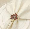 10pcs/lot Metal Leaf Napkin Ring, Suitable for Wedding Banquet, Holiday Party Supplies, Multicolor, 10Pcs, Lot