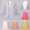 All Match Floral Tassel Scarf Hollow Solid Breathable And Comfortable