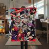 1PC Soul Eater Print Flannel Blanket, High quality Comfortable for All Seasons, Home Decor, Warmth and Comfort, Perfect for Christmas Gifts172