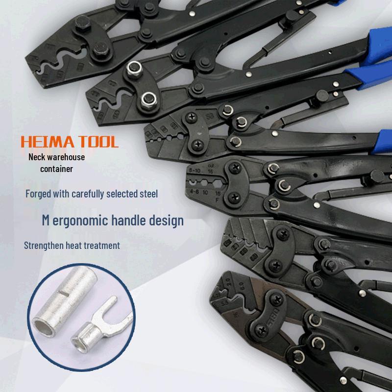 Multi-functional Ratchet Crimper Pliers: Labor-saving Wire Stripper & Bare Terminal Crimper HM-8