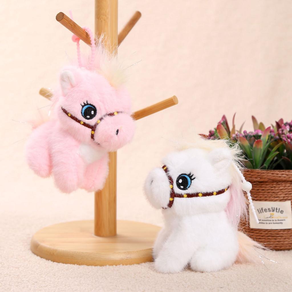 Animal Plush Keyring Featuring Sitting Pony Design For Kids And Teens