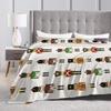 Christmas Nutcrackers Blankets Velvet Xmas Nutcracker Doll Comfortable Soft Throw Blankets for Bedding Plush Thin Quilt