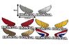 Universal 5 Colors To Choose From, Honda Honda Sticker Wing, Waterproof, Lightfast Type, Racing (Gold), Left and Right 1 Set