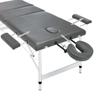 VidaXL Table de massage 3 zones Cadre en aluminium Anthracite 186x68cm